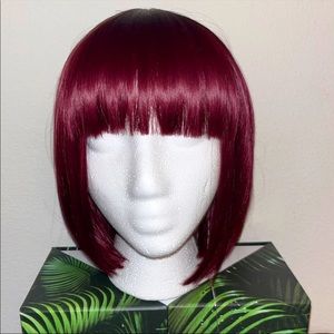 Red Bob Cut Synthetic Wig
